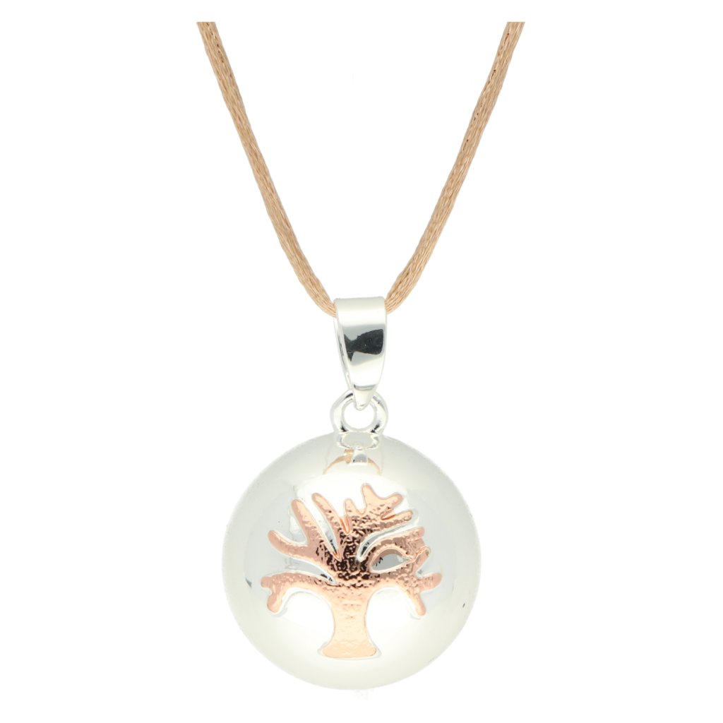 Tree of Life Bola Zwangerschapsketting Zilver Rosé Goud