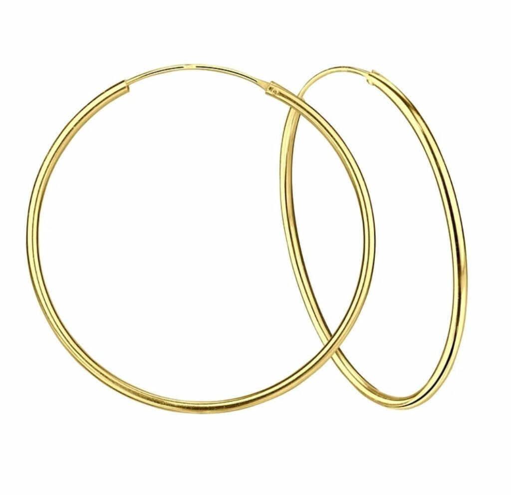 Oorringen XL 60mm Zilver Goud Plating