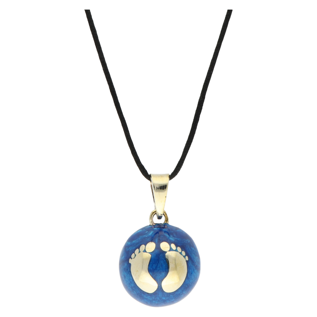 Voetjes Bola Zwangerschapsketting Navy Blauw