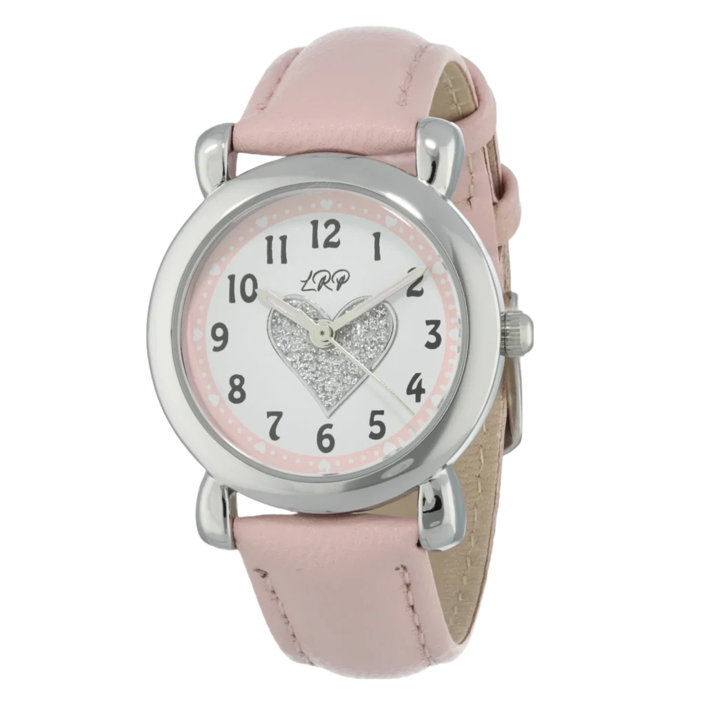 Roze meisjes horloge glinsterende wijzerplaten