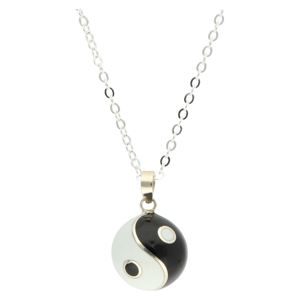 Yin Yang Bola Zwangerschapsketting Zilver baby bel