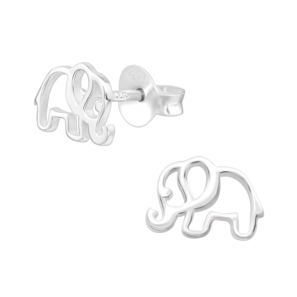 Opengewerkte Olifant Oorbellen Zilver