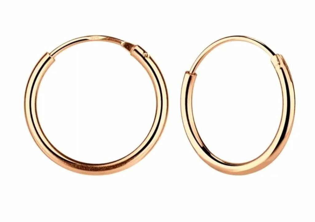 Oorringen 14mm Zilver Goud Plating Rosé