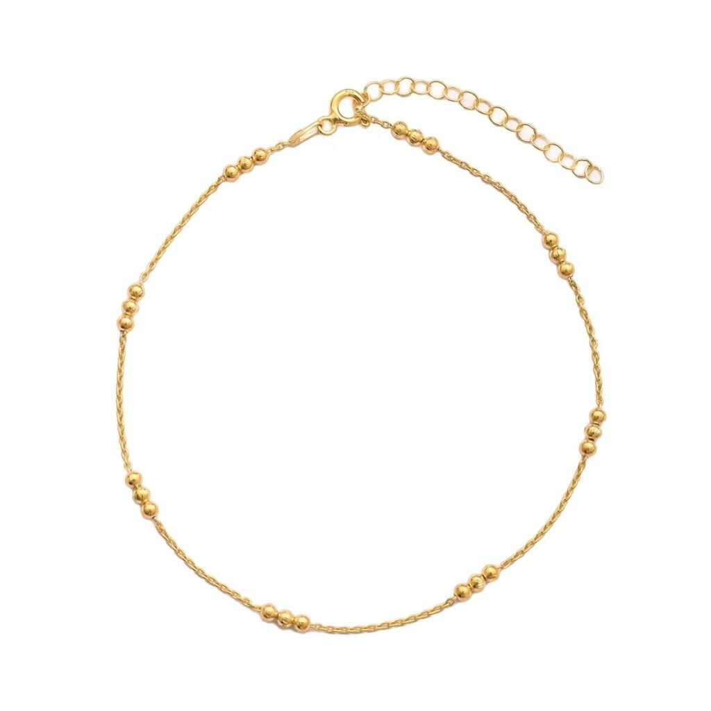 Enkelbandje Bolletjes Zilver Goud Plating