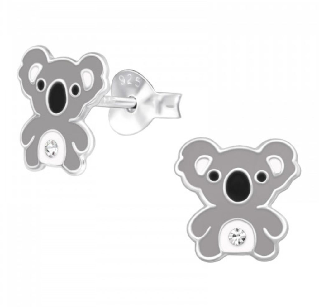 Cute Koala Oorbellen Zilver