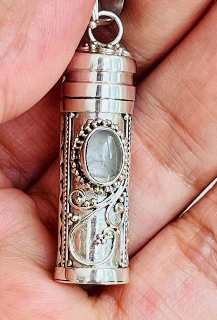 Prayerbox Zilveren Gebedsdoos met Rozenkwarts - Afbeelding 3