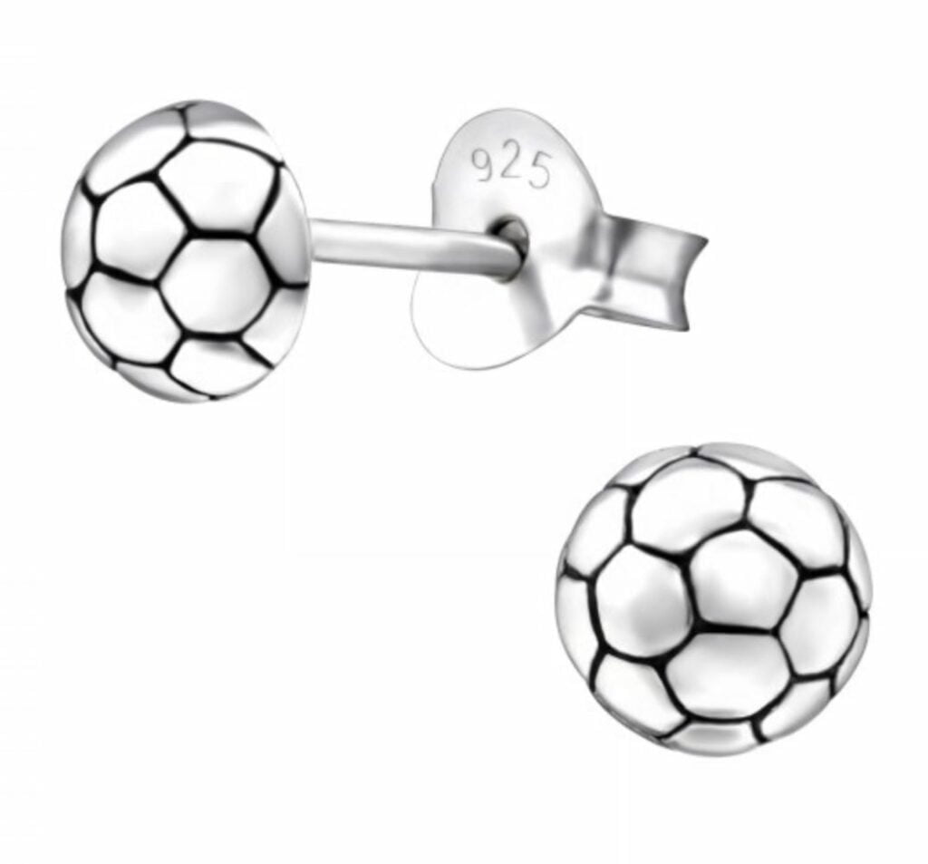 Voetbal Oorbellen Basic - Zilver