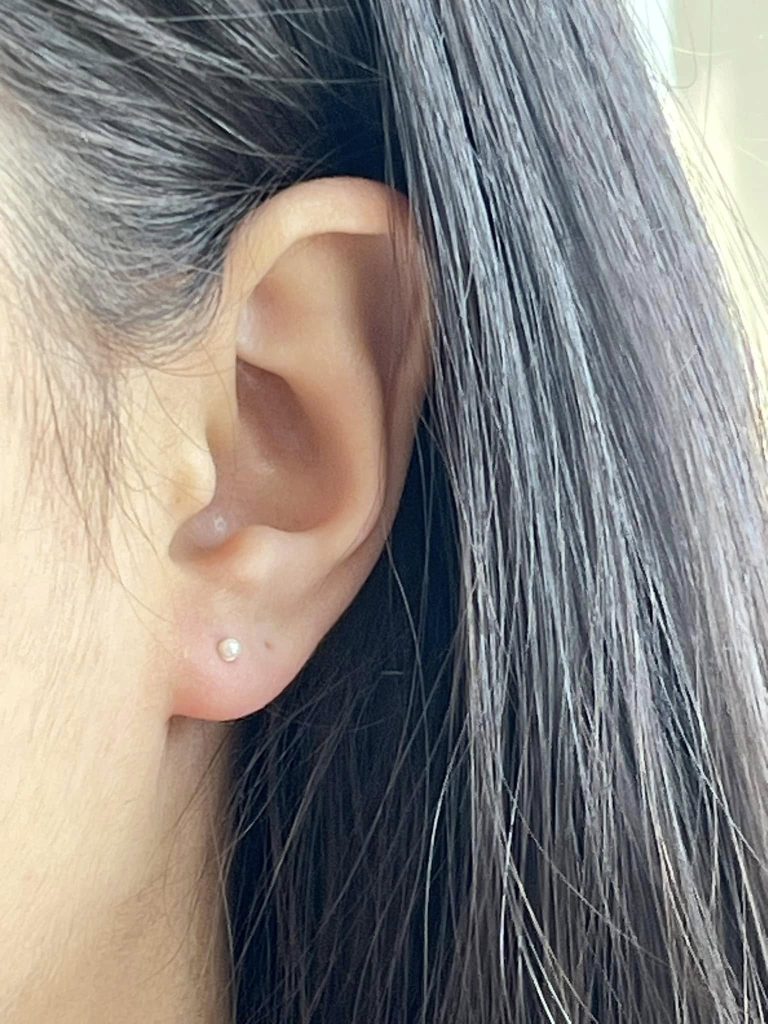 Parel oorbellen Dames Zilver 2mm - Afbeelding 2