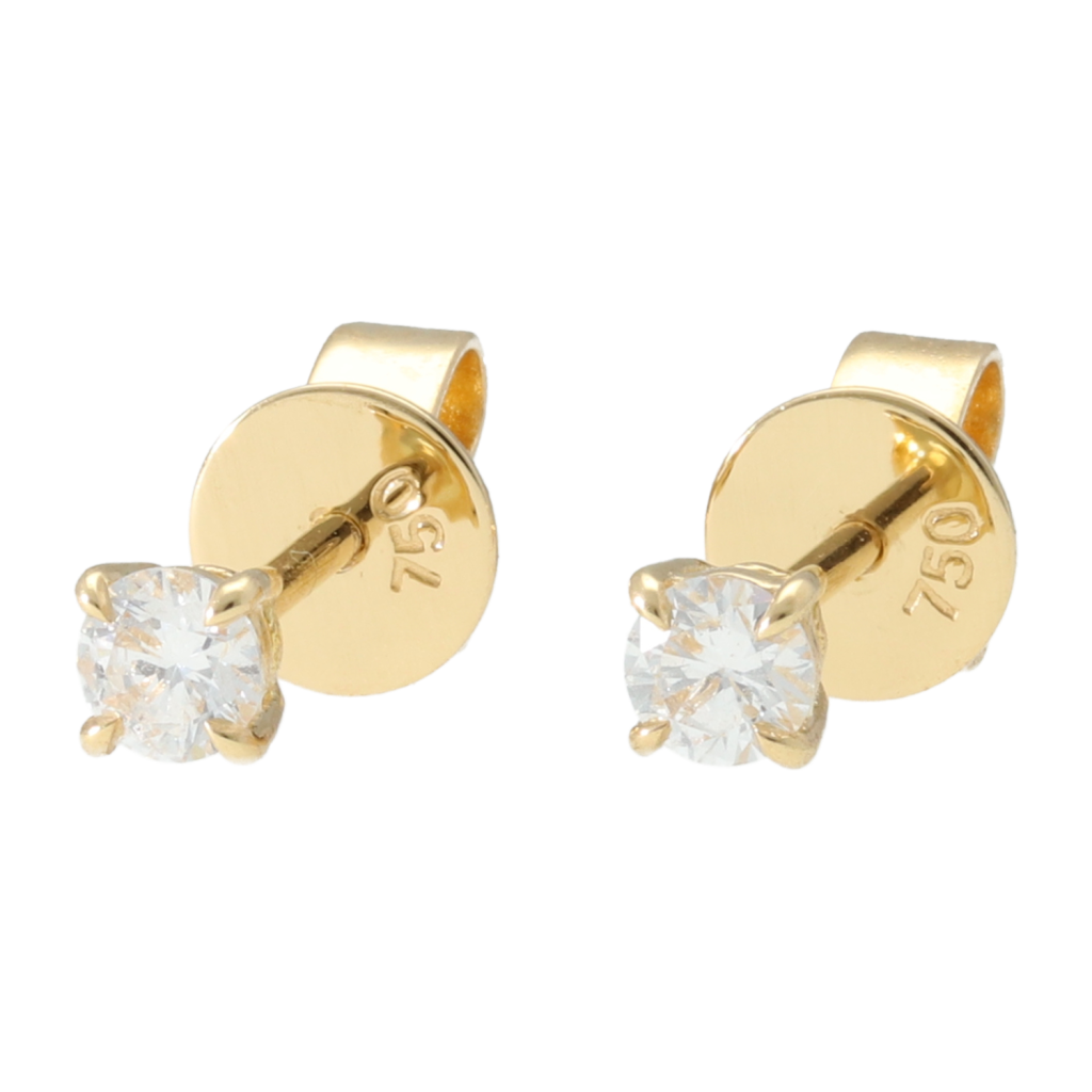 Solitair Oorknopjes lab diamant G VS - 3mm - 18kt Goud - Afbeelding 2