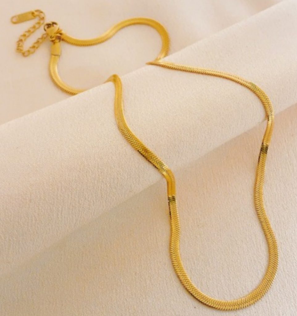 Ketting zonder hanger dames verguld